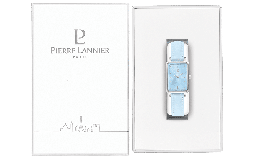 Ariane with pale blue dial and blue leather strap - 049D666 - Image 4