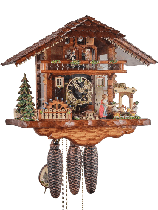 Hoenes 86720T - moving beerdrinkers and rolling pin lady with breakthrough dial