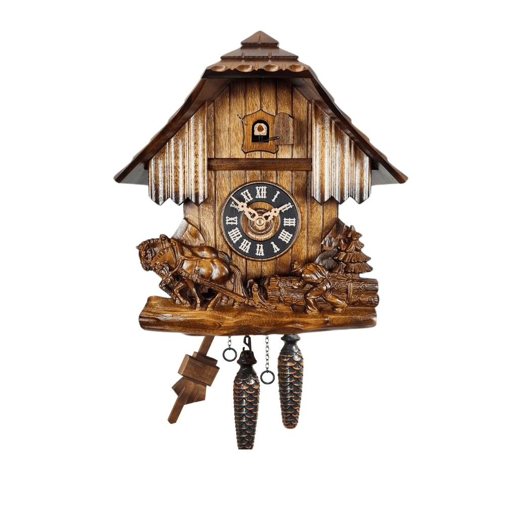 Quartz Cuckoo Clock With Horses 439Q