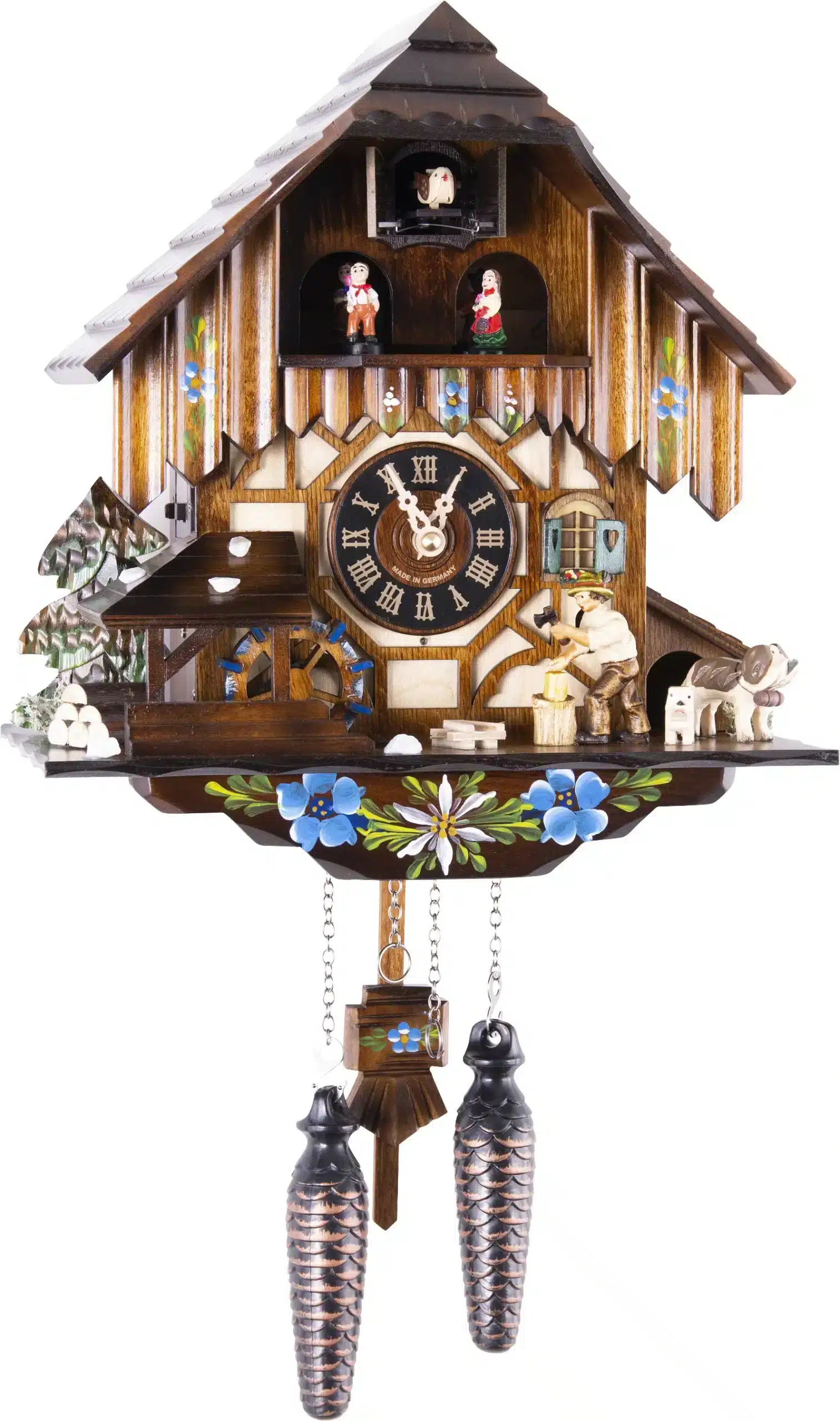 463QMT Wood Chopper Quartz Cuckoo Clock