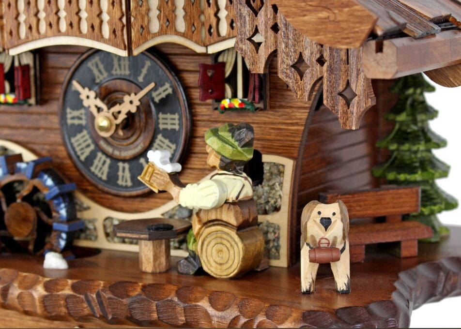 471QMT Quartz Musical Beer Drinker Cuckoo Clock - Image 3