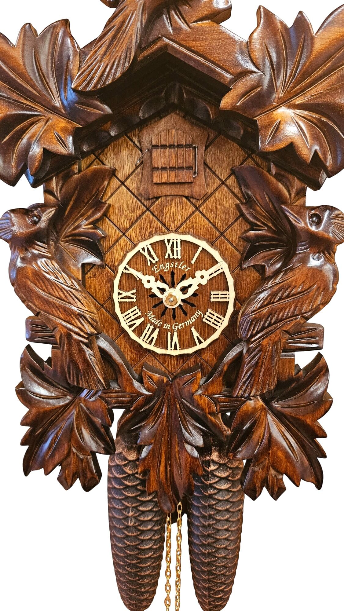 632-8F Birds and Leaves Cuckoo Clock - Image 3
