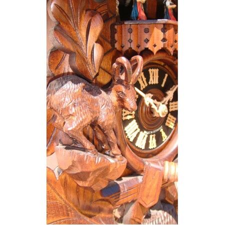 8667-5Tnu Eagle, Hunter & Goat Clock - Image 2