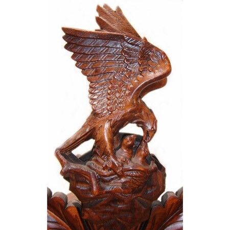 8667-5Tnu Eagle, Hunter & Goat Clock - Image 3