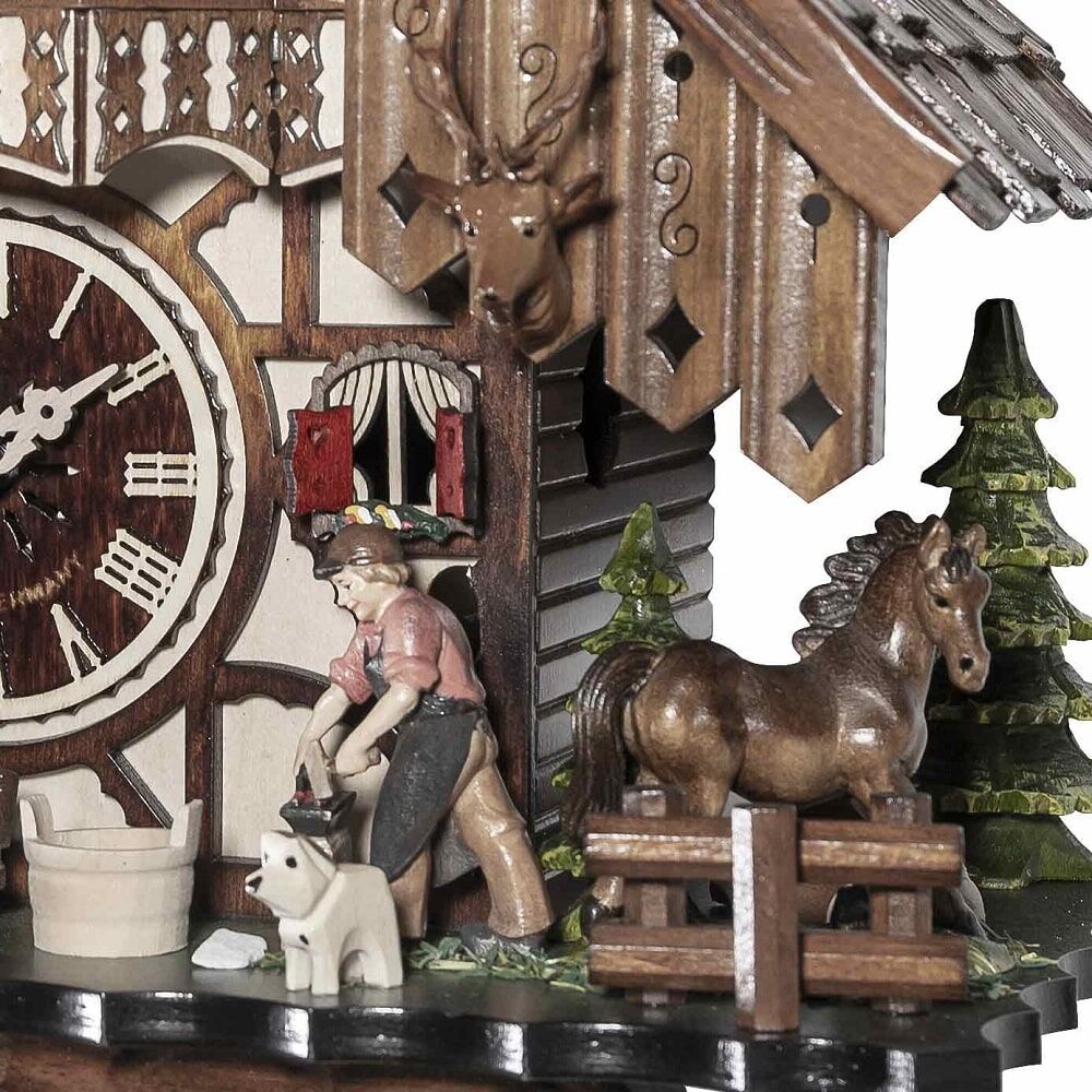 Horse and Farrier Musical Cuckoo Clock - 48718QMT - Image 3