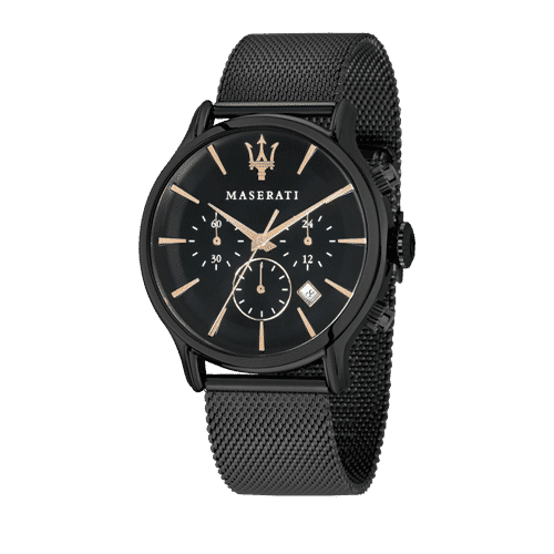 EPOCA 42mm Black Steel Mesh Watch - R8873618006
