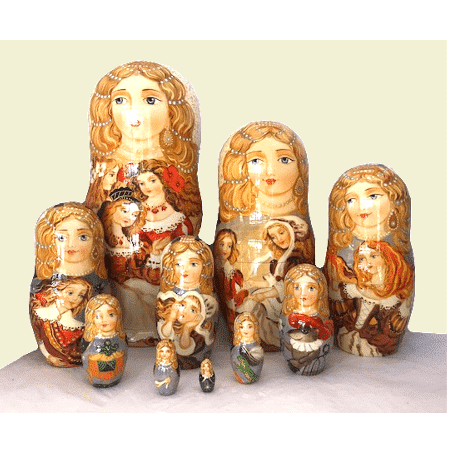 LIMITED EDITION Cinderella Russian Matryoshka Doll - 10piece set