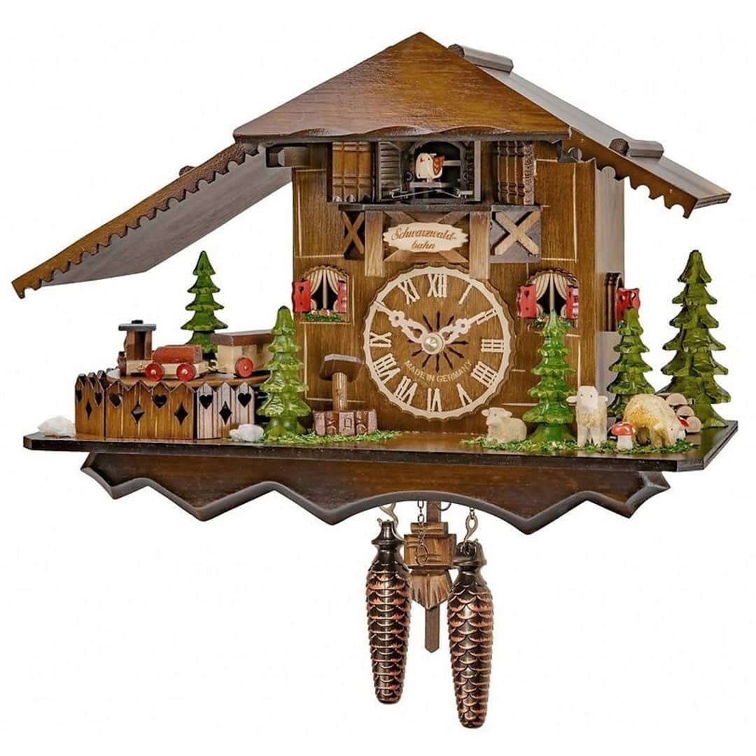 Small Train Quartz Musical Cuckoo Clock - 42810QMT