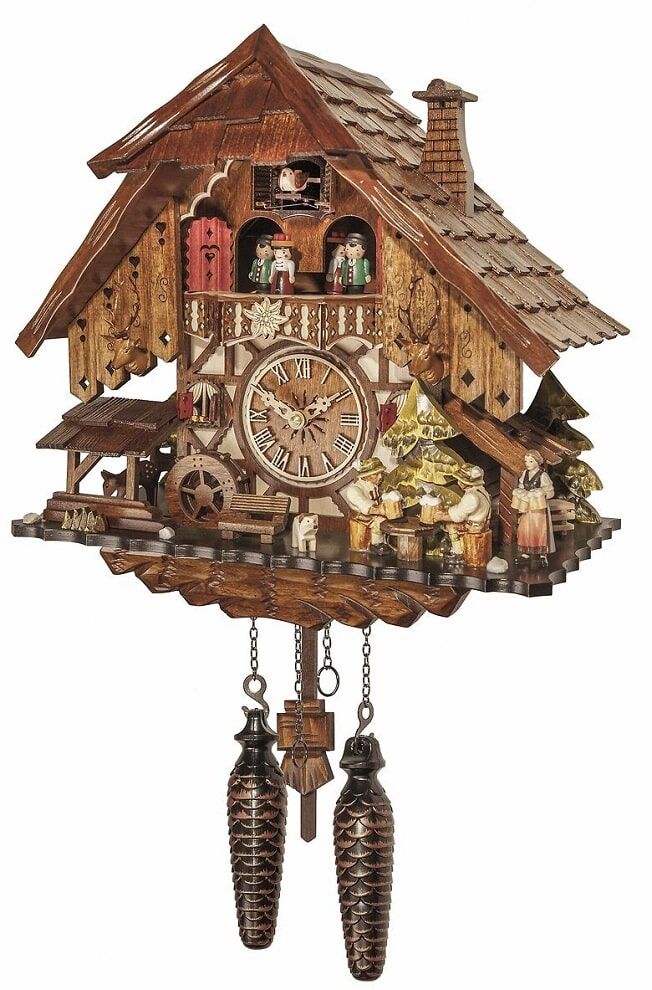 Beer Drinker Quartz Musical Cuckoo Clock - 48717QMT