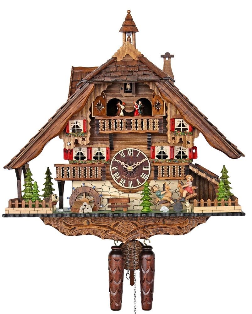 Quartz Musical Rocking Horse Cuckoo Clock - 4896QMT