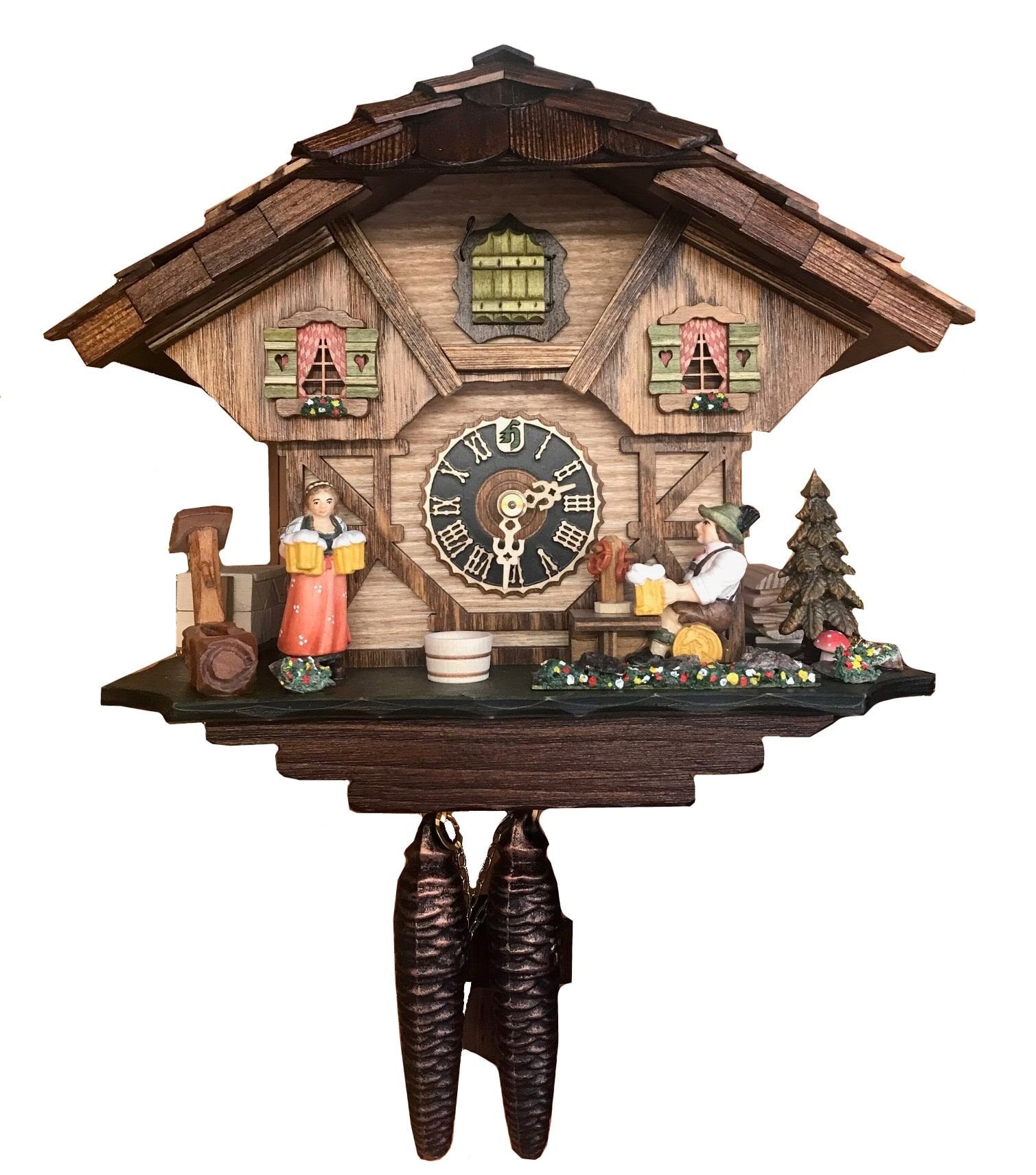 1 Day Cuckoo Clock with Beerdrinker - 1264