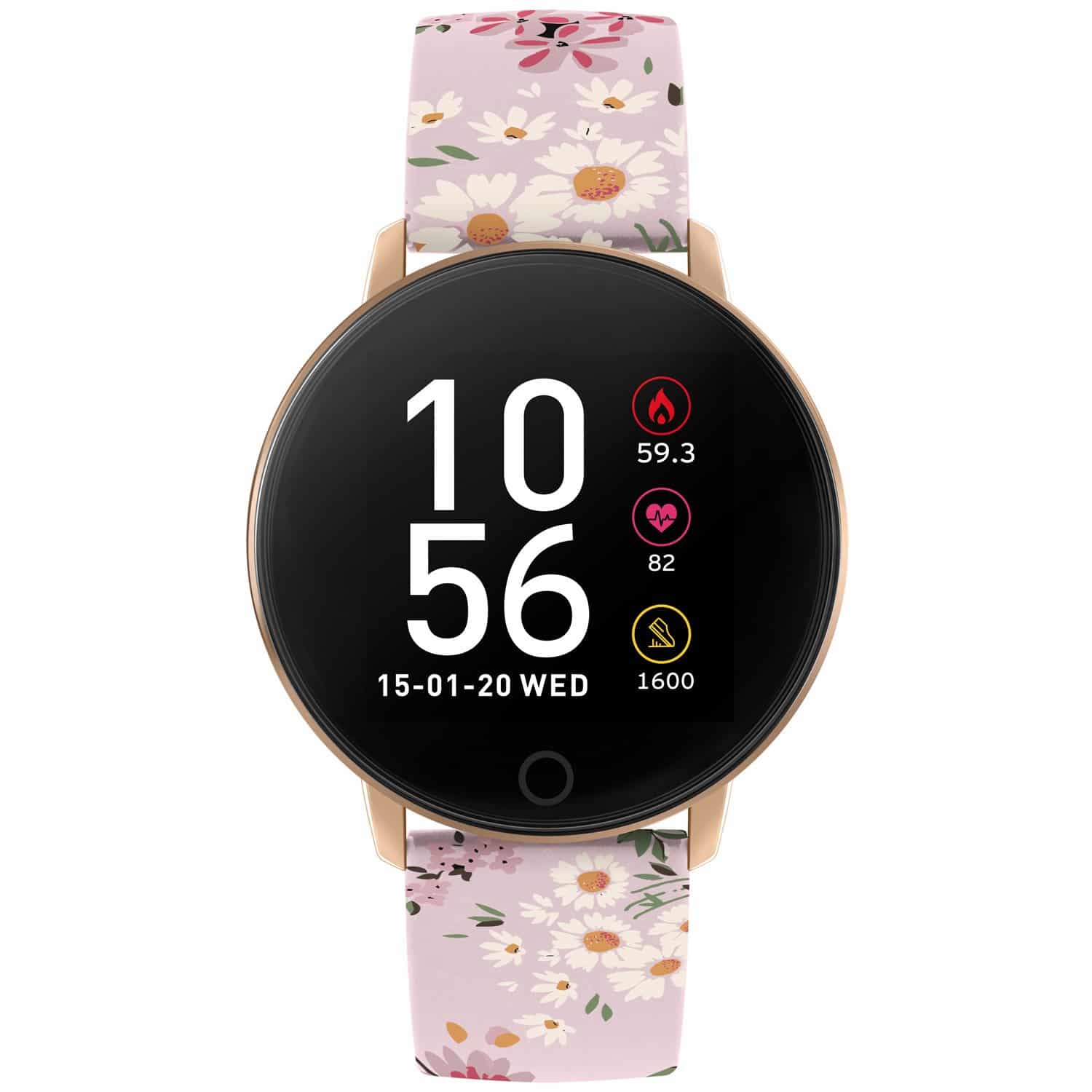 Reflex Active Series 5 Pink Floral Silicone Smart Watch - RA05-2062