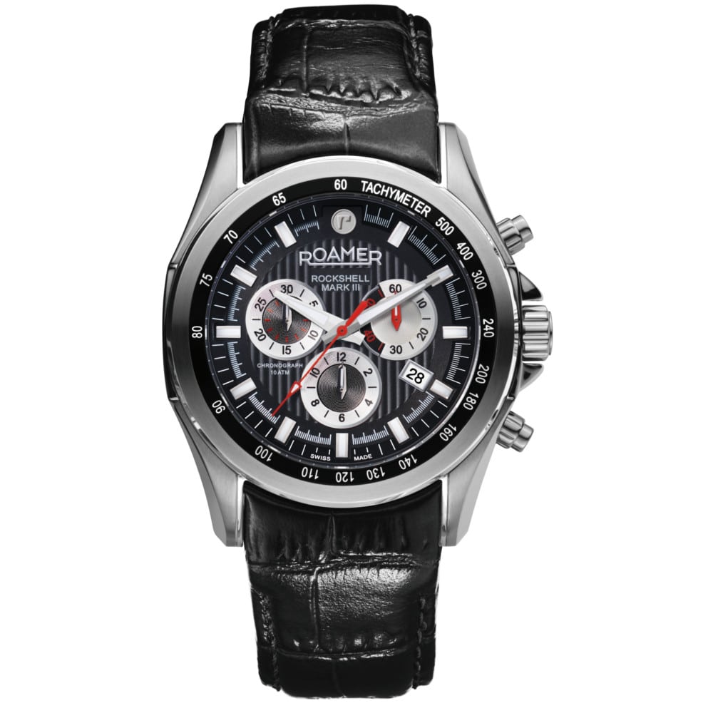 Roamer Rockshell MARK III CHRONO (Black Leather Band) - 220837-41-55-02