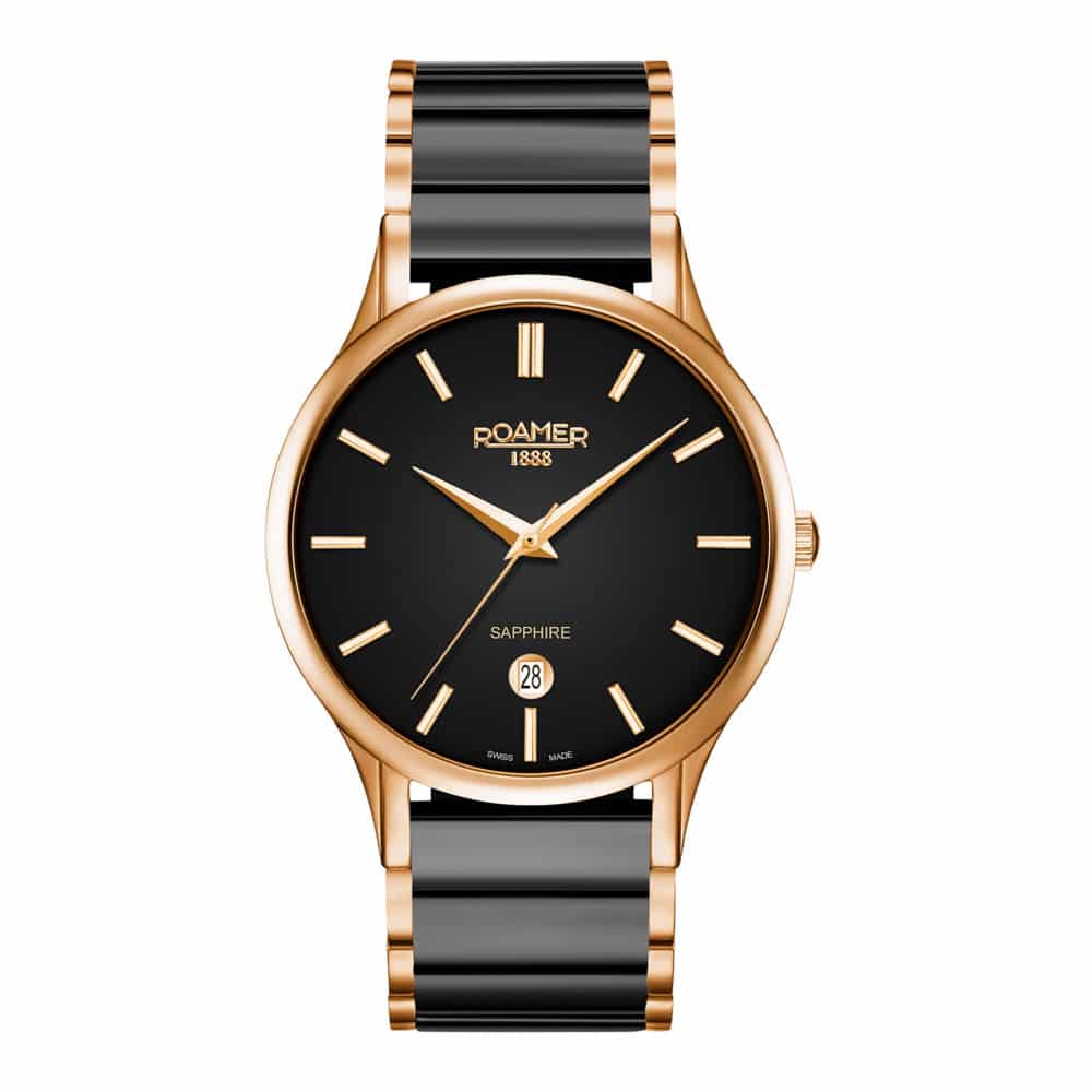 Roamer C-Line Gents (Black & Rose Gold Tone) - 657833-49-55-60