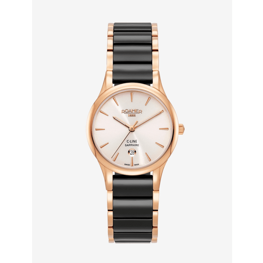 Roamer C-Line Gents 30mm (Black & Rose Gold Tone) - 658844-49-35-61