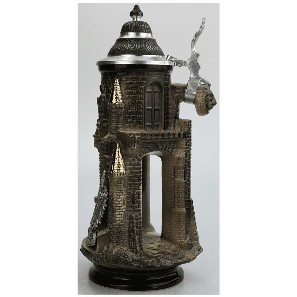 3D Castle Stein with Pewter Eagle - T1212DZ - Image 3