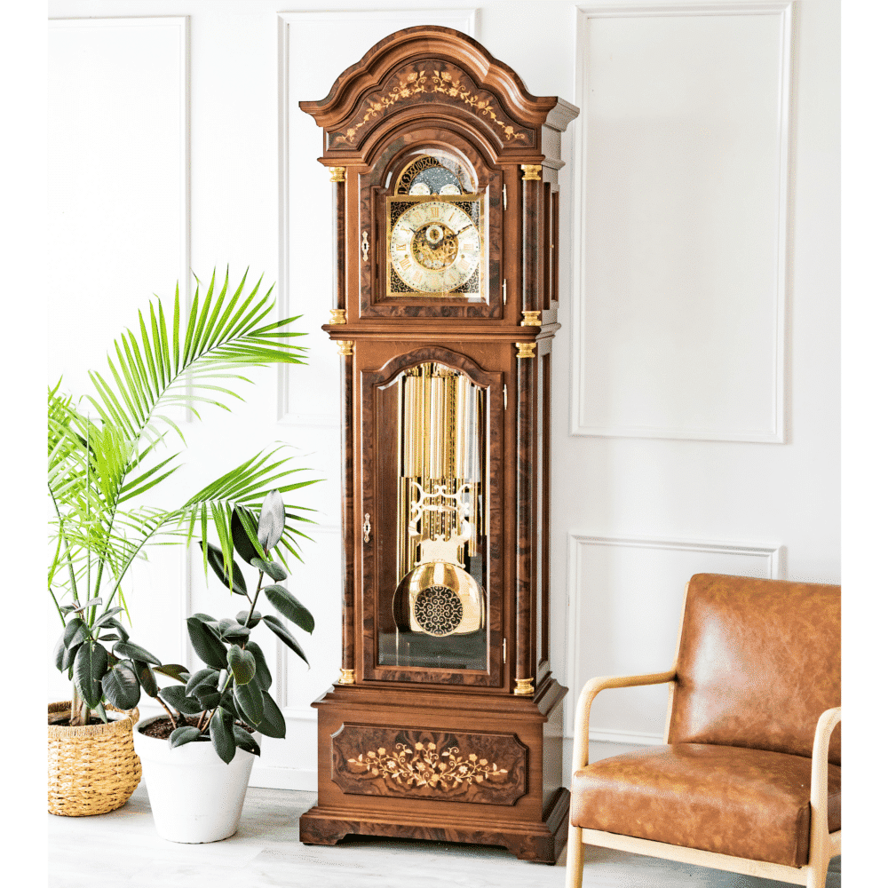 The Berlin Timber Inlay Grandfather Clock - 01210-031171