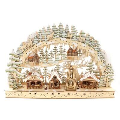 Wooden Village Light Scene - 990190