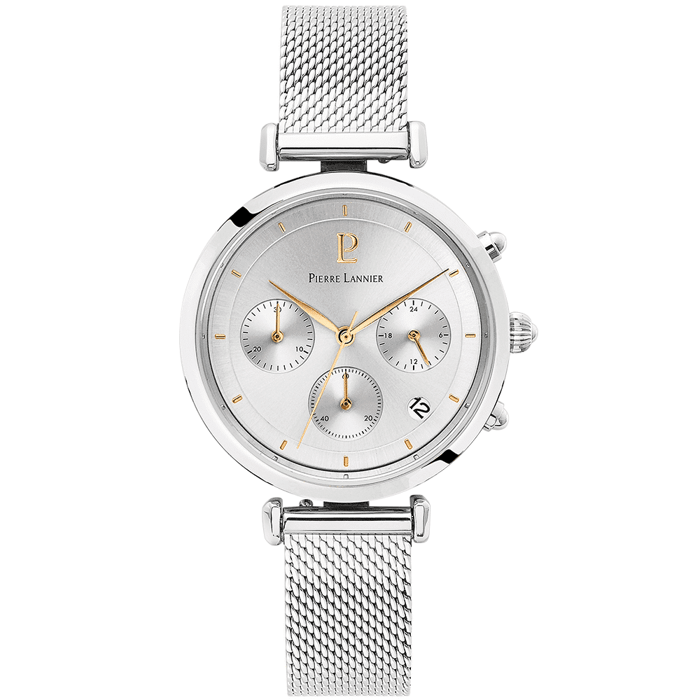 Ladies Watch LUTECIA Silver Dial Silver Mesh Strap - 082J621