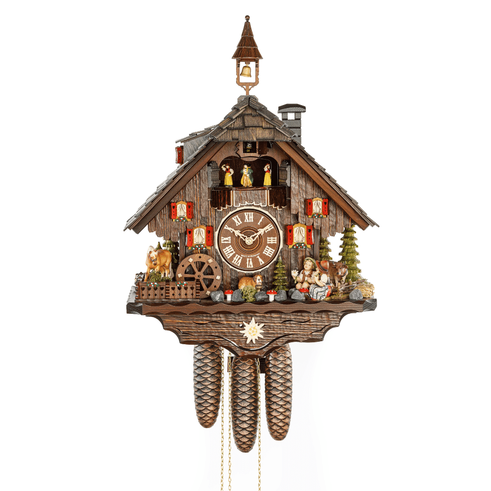 Hekas Children with horse and dog Cuckoo Clock - 3761-8T