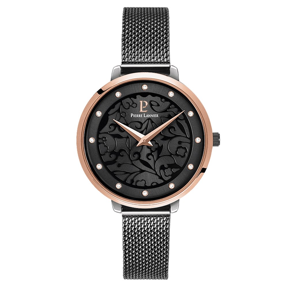 Pierre Lannier Women's Eolia Watch Grey Dial with Grey Mesh Strap - 045L988