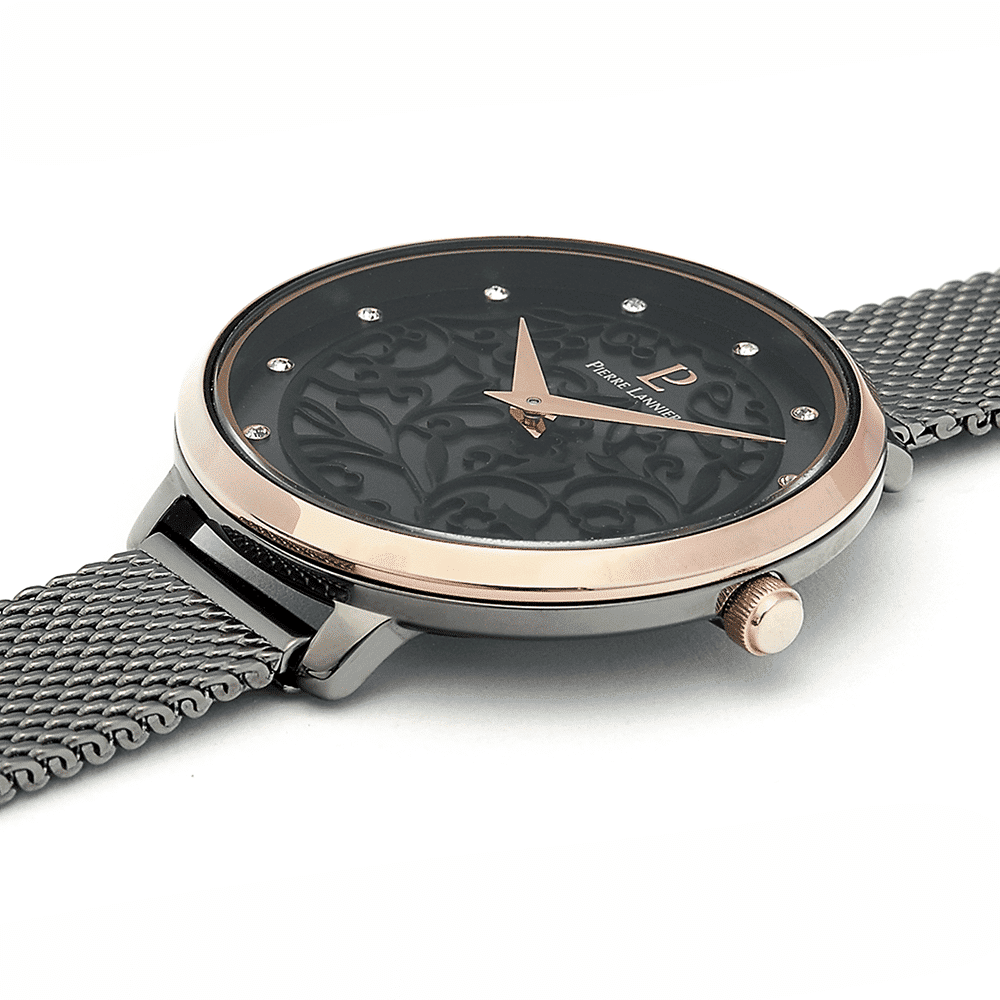 Pierre Lannier Women's Eolia Watch Grey Dial with Grey Mesh Strap - 045L988 - Image 3