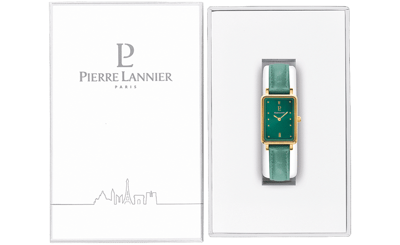 Pierre Lannier Women's Ariane Watch Green Dial with Green Leather Strap - 050K577 - Image 5