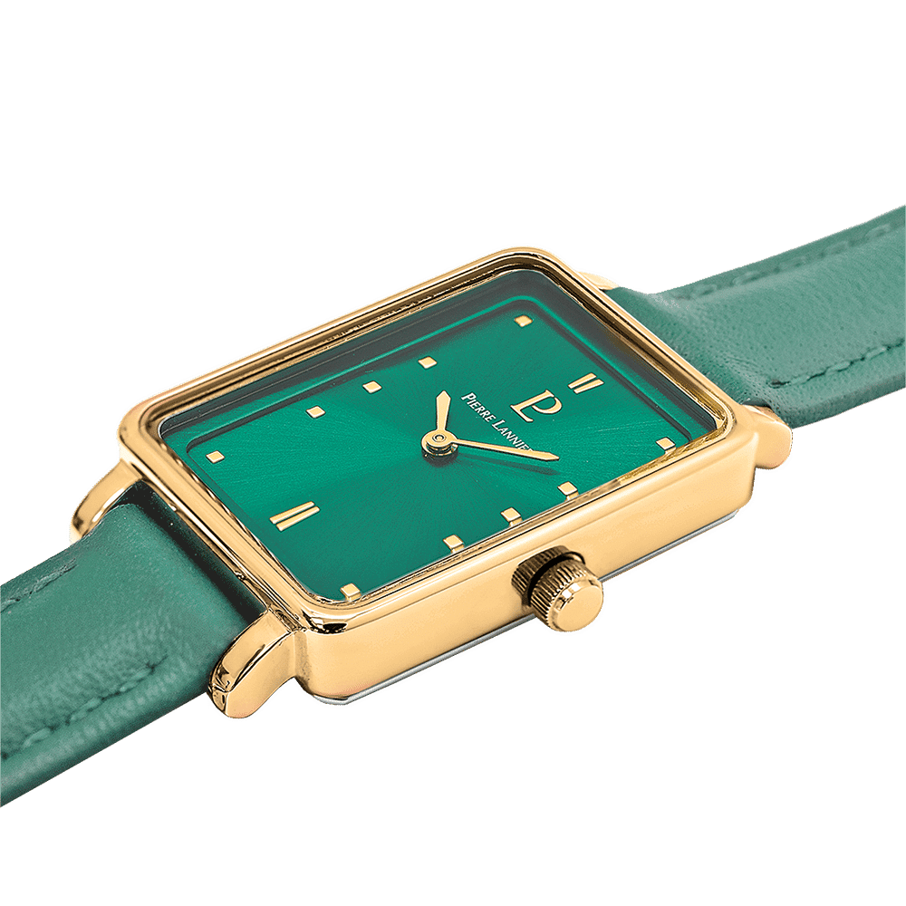 Pierre Lannier Women's Ariane Watch Green Dial with Green Leather Strap - 050K577 - Image 2
