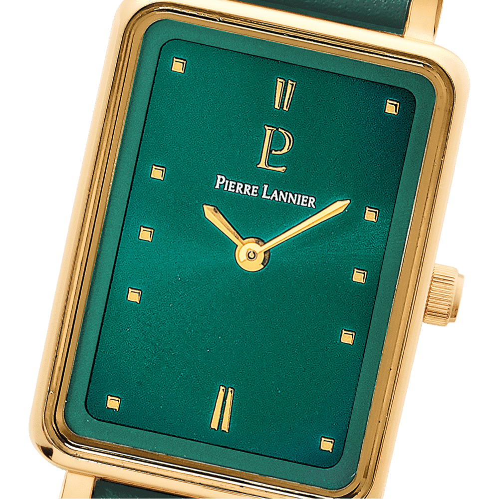 Pierre Lannier Women's Ariane Watch Green Dial with Green Leather Strap - 050K577 - Image 3