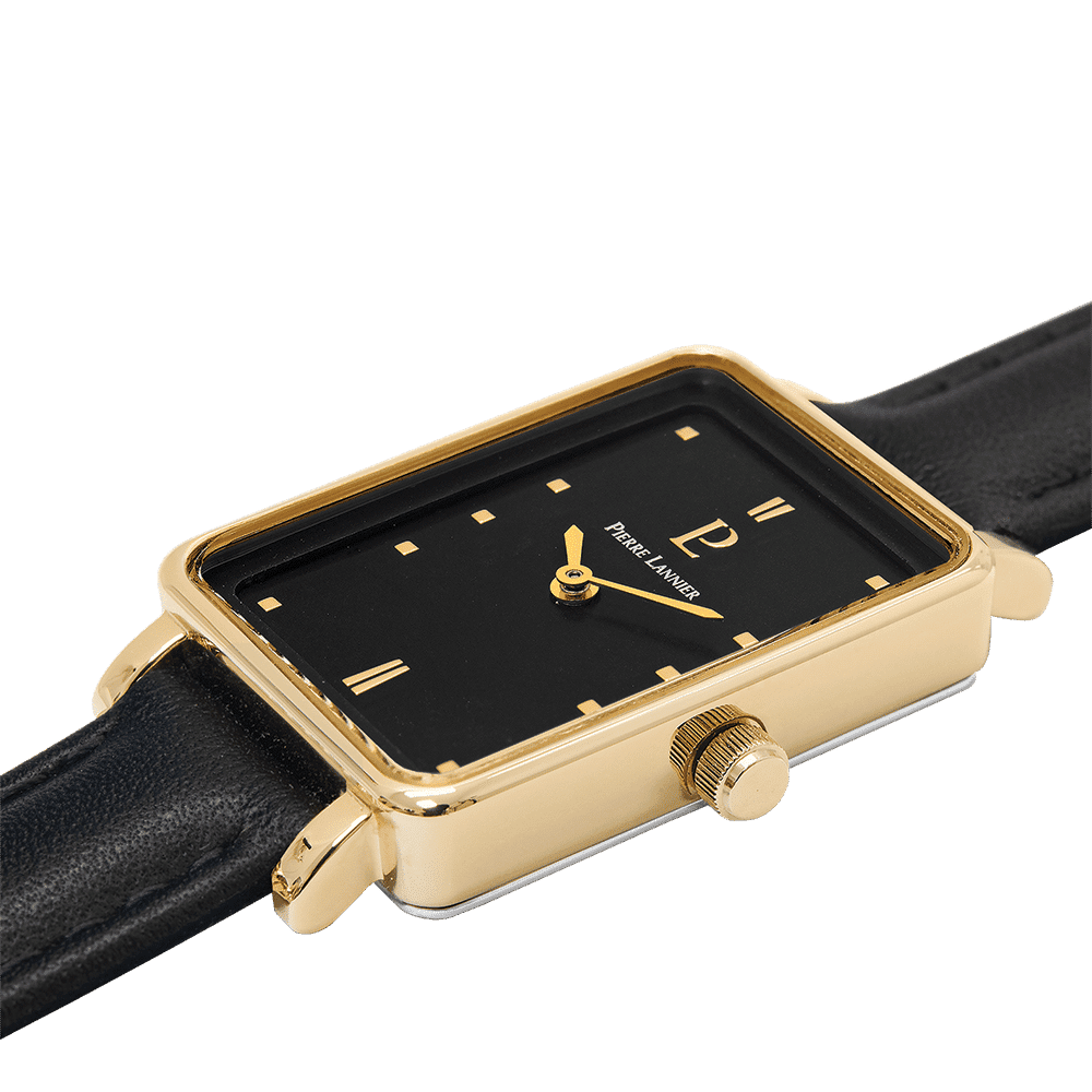Pierre Lannier Women's Ariane Watch Black Dial with Black Leather Strap - 057H533 - Image 4
