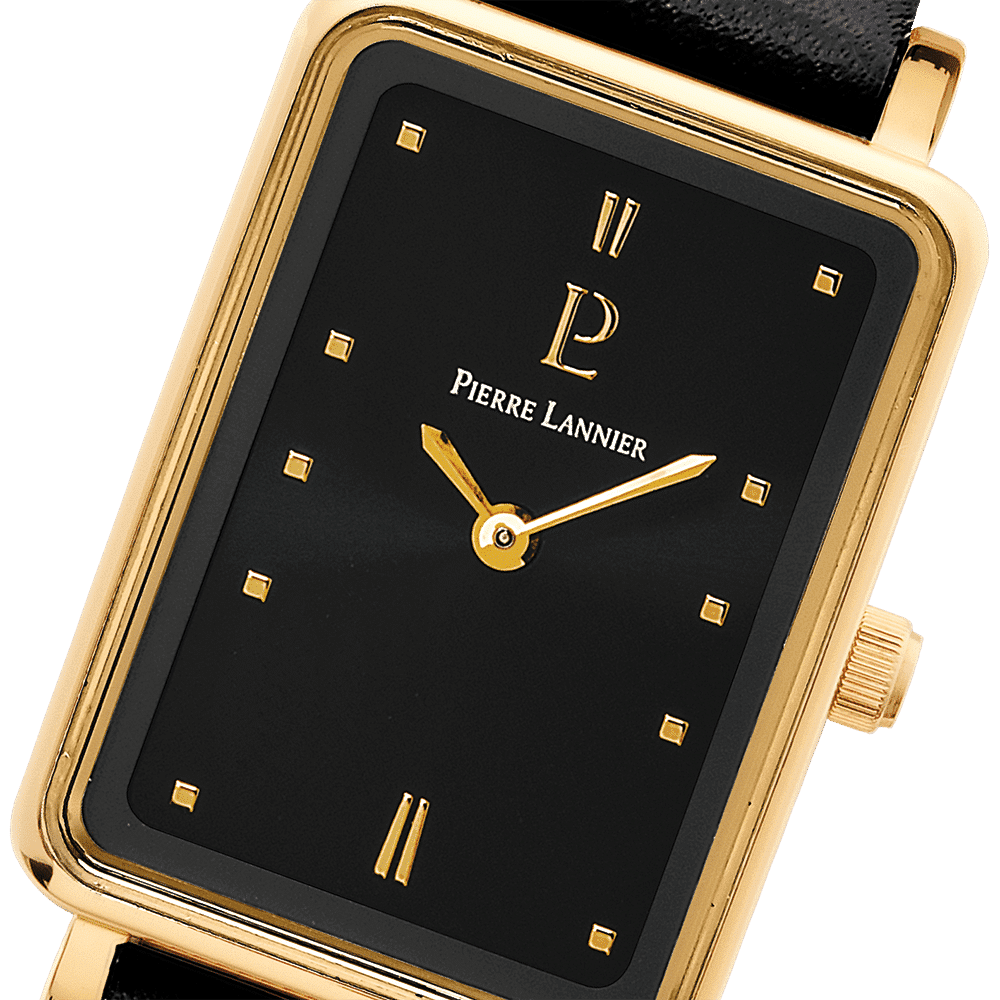Pierre Lannier Women's Ariane Watch Black Dial with Black Leather Strap - 057H533 - Image 2