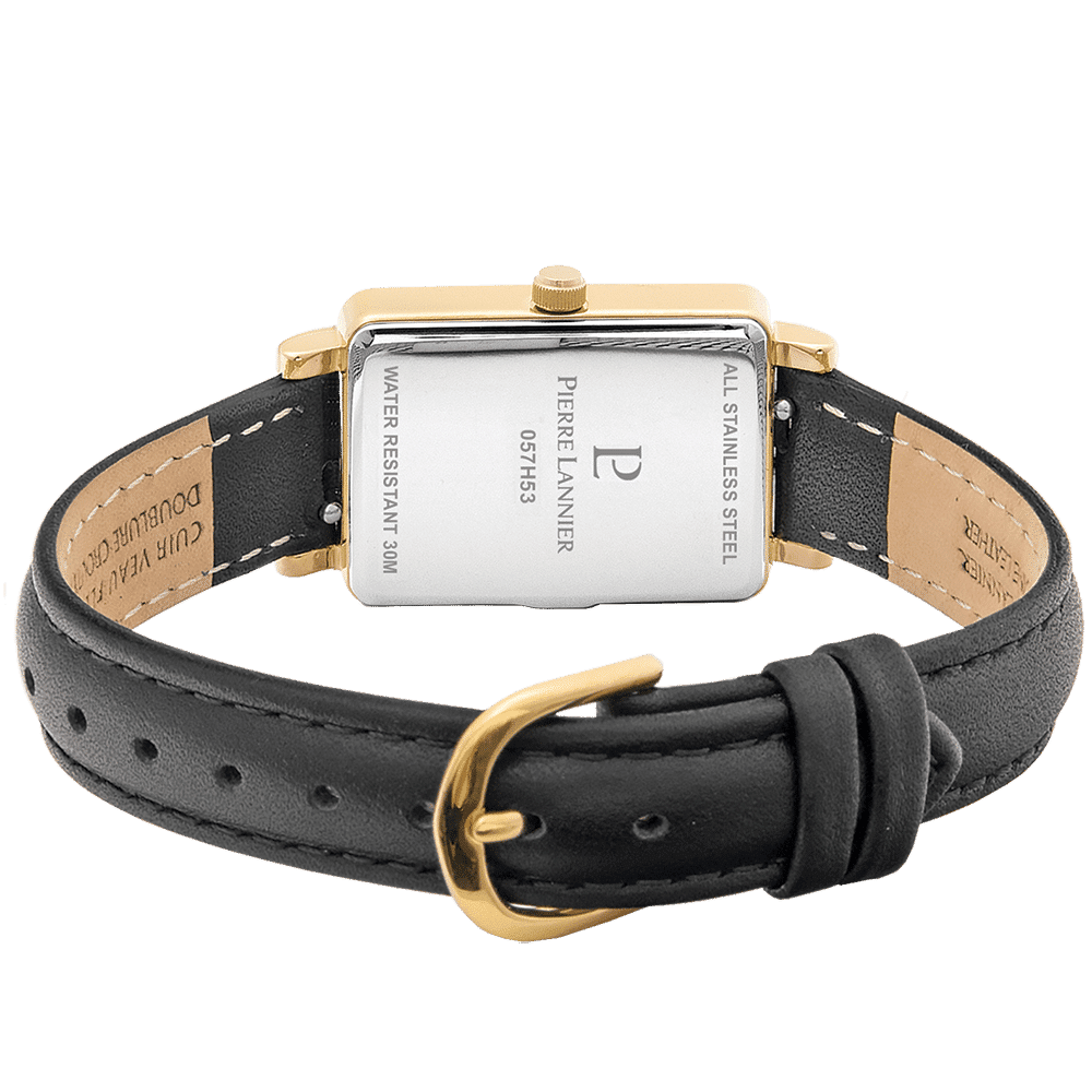 Pierre Lannier Women's Ariane Watch Black Dial with Black Leather Strap - 057H533 - Image 3