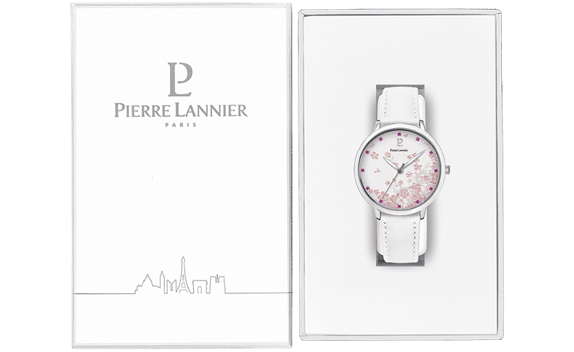 Pierre Lannier Women's Tallia Watch White Dial with White Leather Strap - 062K600 - Image 4