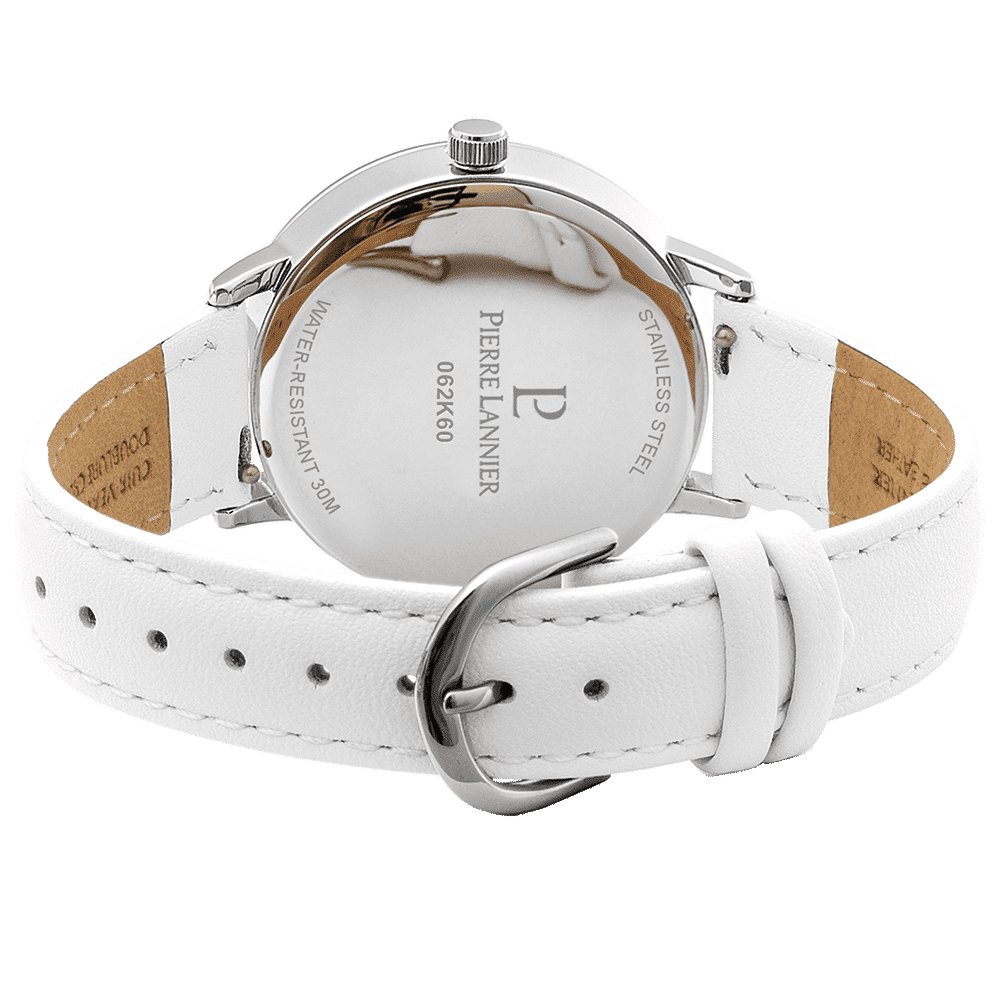 Pierre Lannier Women's Tallia Watch White Dial with White Leather Strap - 062K600 - Image 3