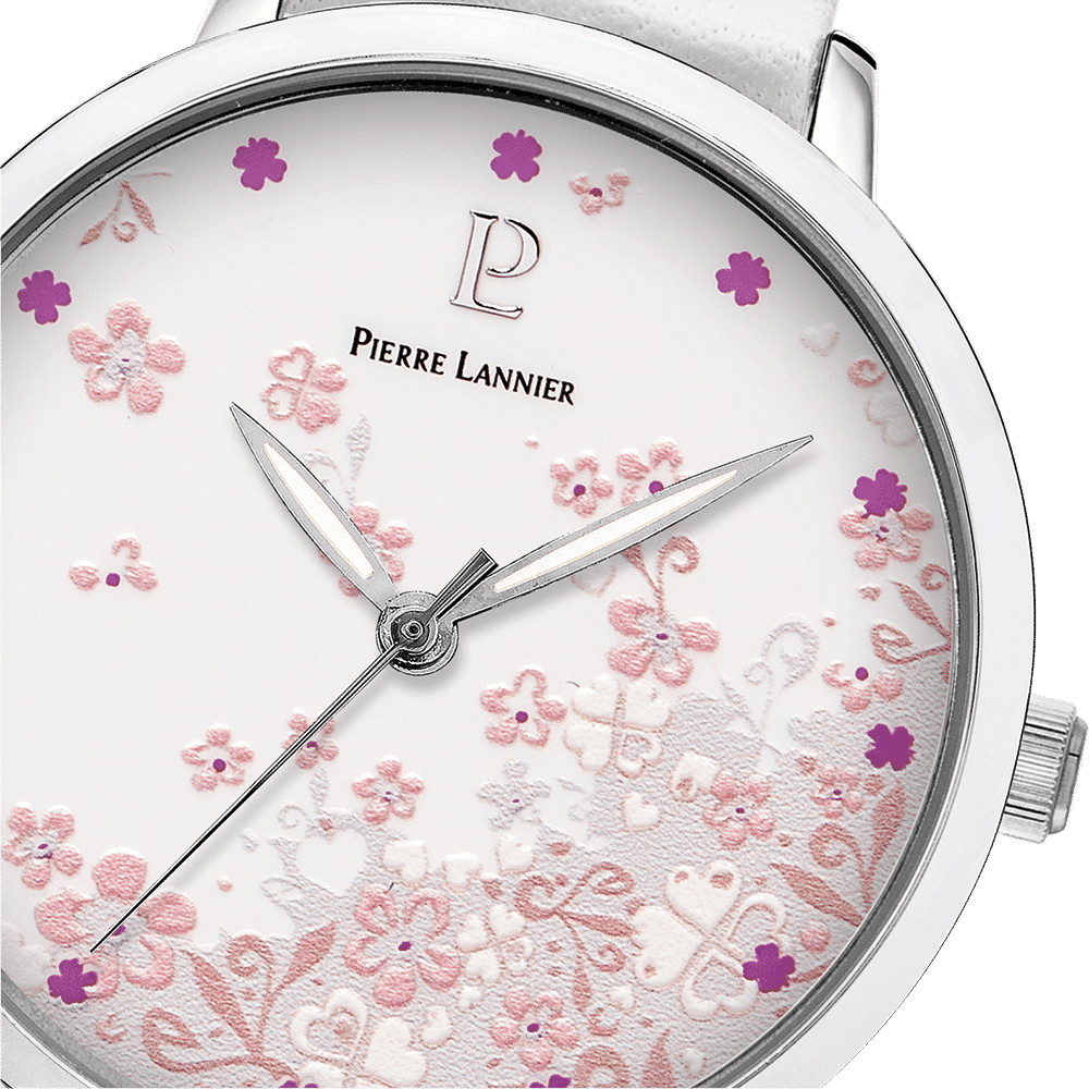 Pierre Lannier Women's Tallia Watch White Dial with White Leather Strap - 062K600 - Image 2