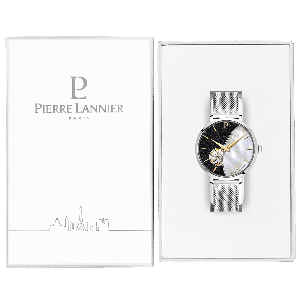 Pierre Lannier Women's Celeste Watch Bicoloured Dial with Silver Mesh Strap - 301D681 - Image 5