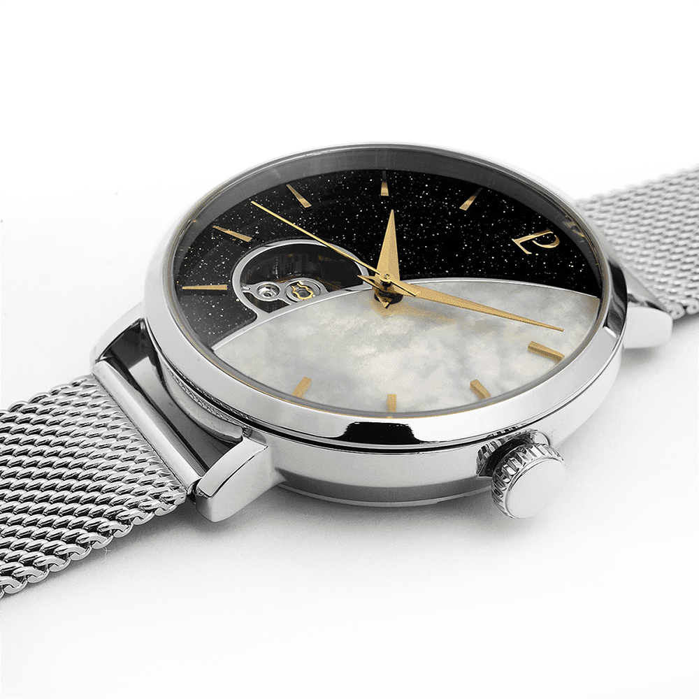 Pierre Lannier Women's Celeste Watch Bicoloured Dial with Silver Mesh Strap - 301D681 - Image 3