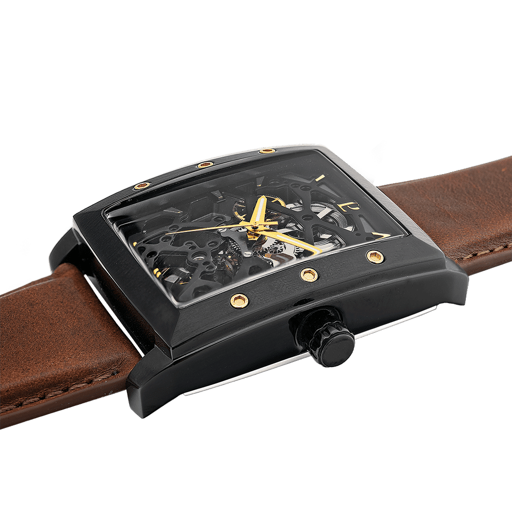 Pierre Lannier Men's Hector Watch Black Dial with Brown Leather Strap - 339A434 - Image 2