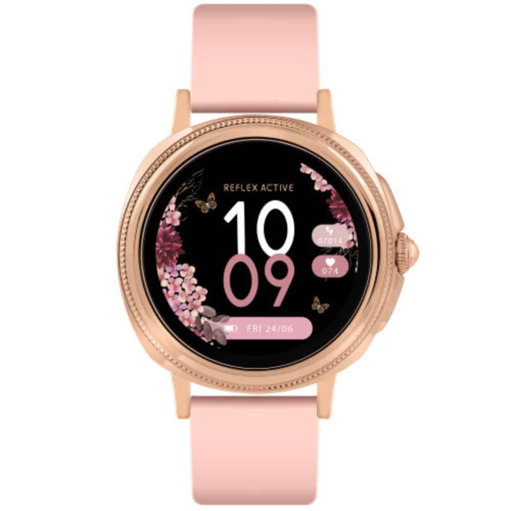Reflex Active Series 25 Rose Gold Case & Pink Silicone Strap Smart Watch - RA25-2176