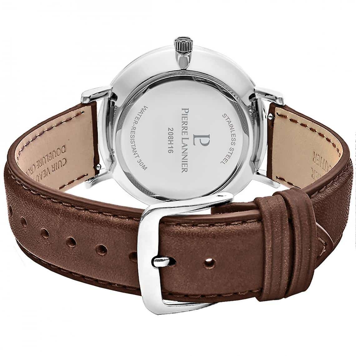 Men Solar Watch INTI Blue Dial Brown Leather Strap - 208H164 - Image 2