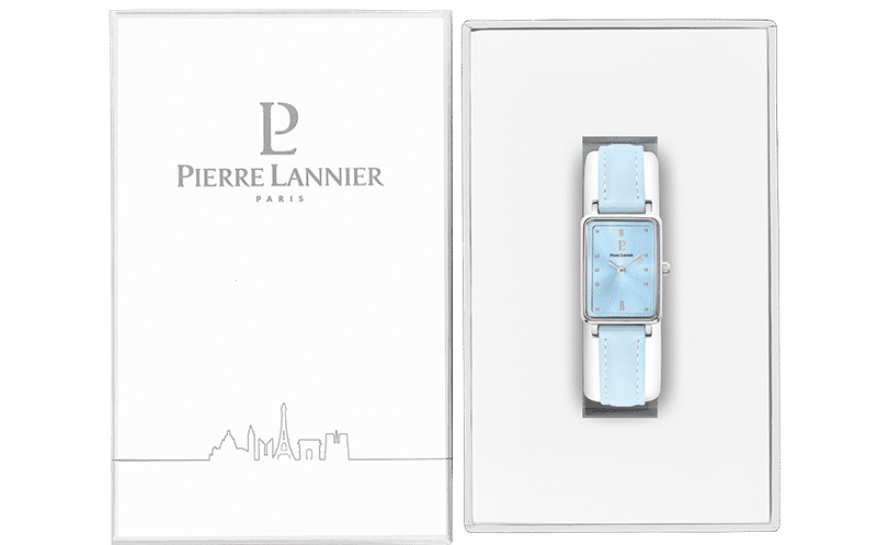 Ariane with pale blue dial and blue leather strap - 049D666 - Image 4