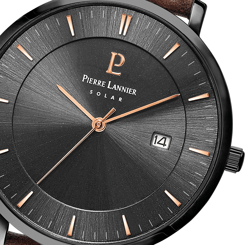 Solar Inti with black dial and brown leather strap - 209G434 - Image 3