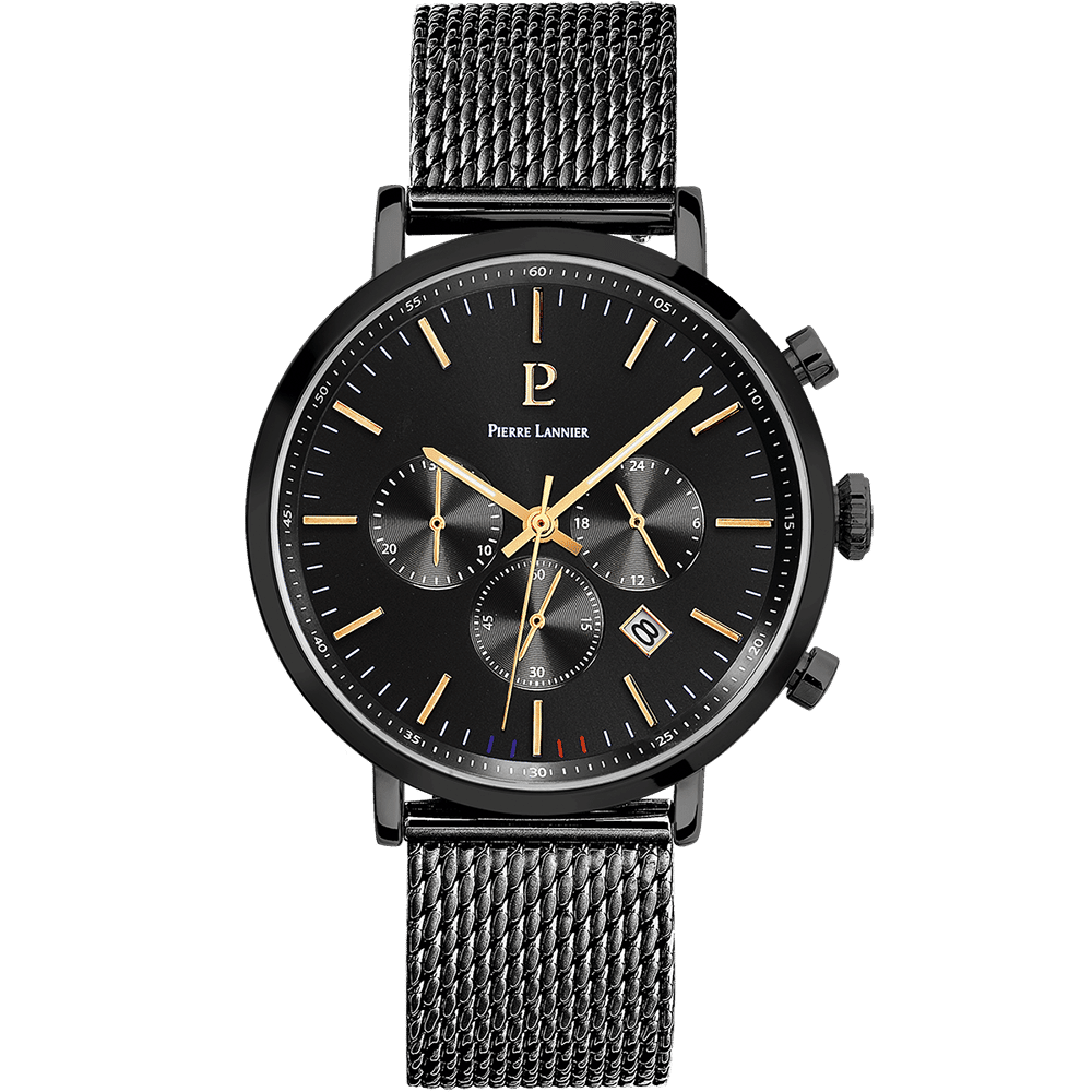 Baron with black dial and black milanese strap - 222G439