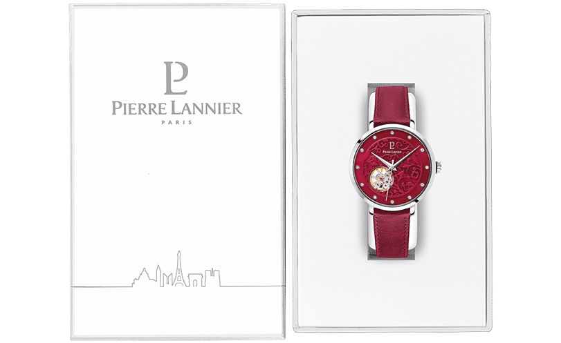 Eolia Automatic with raspberry dial and leather strap - 311D655 - Image 5