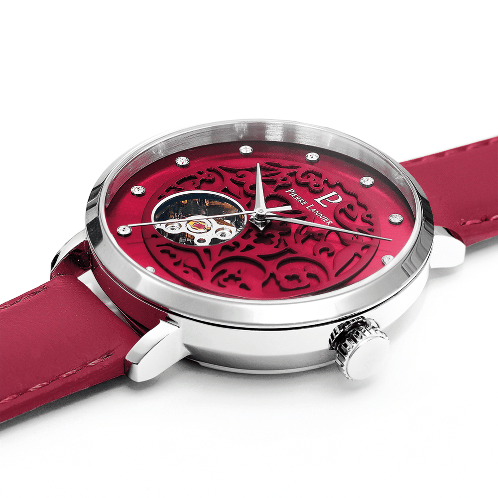 Eolia Automatic with raspberry dial and leather strap - 311D655 - Image 2