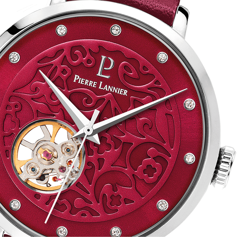 Eolia Automatic with raspberry dial and leather strap - 311D655 - Image 3