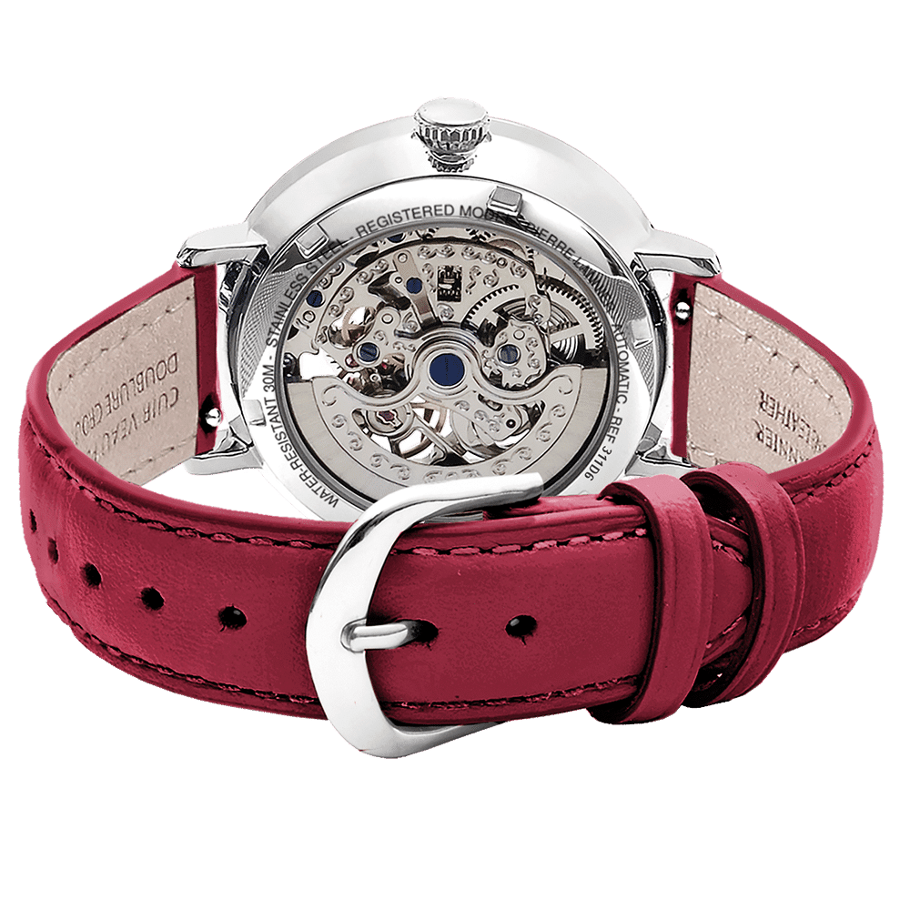 Eolia Automatic with raspberry dial and leather strap - 311D655 - Image 4