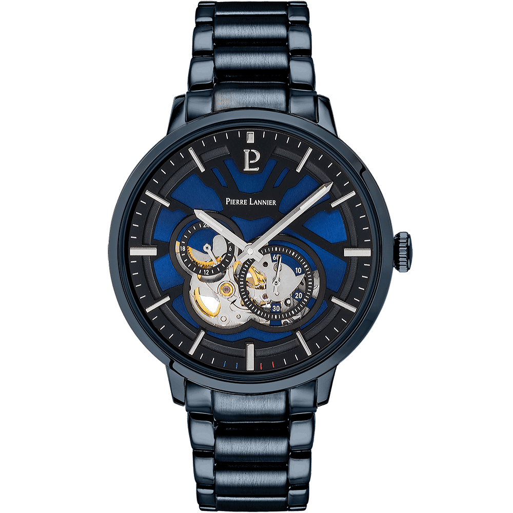 Trio with black dial and black steel strap - 333D469