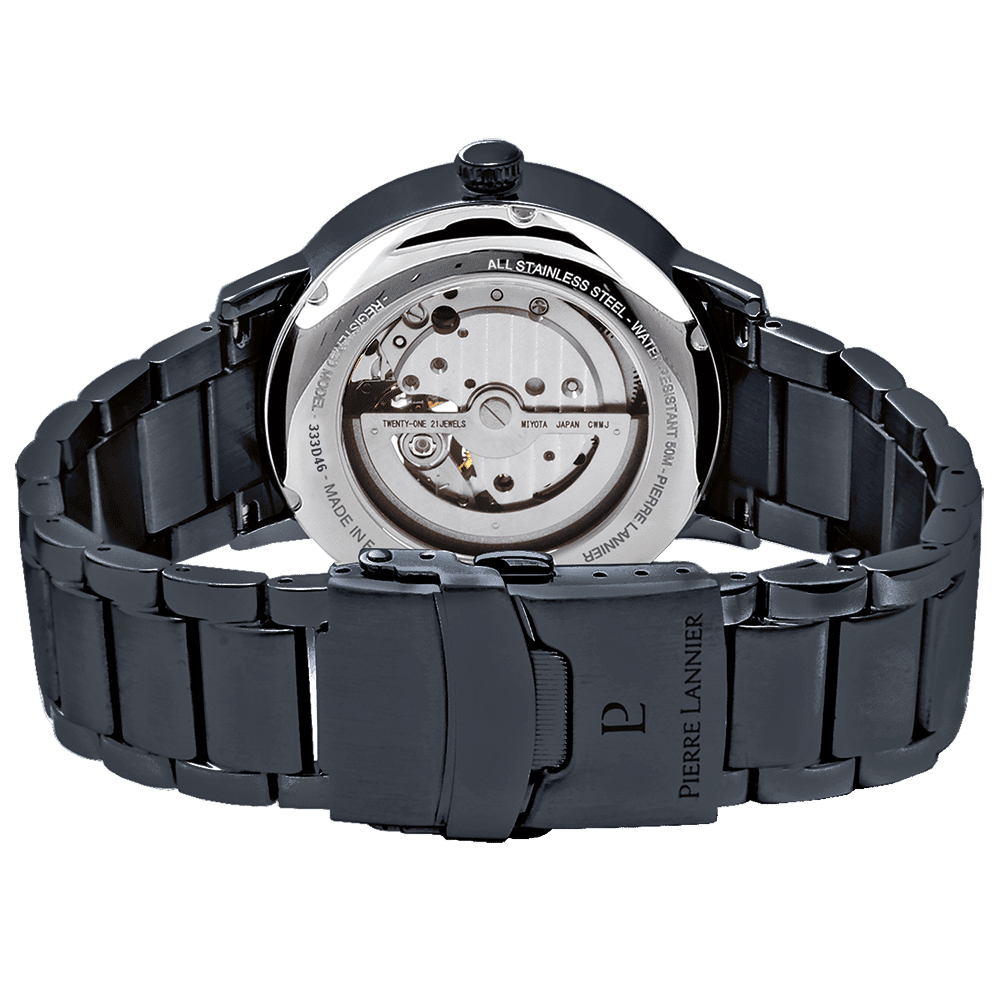 Trio with black dial and black steel strap - 333D469 - Image 4