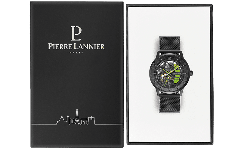 Caliper with black and green dial and milanese strap -338A469 - Image 5